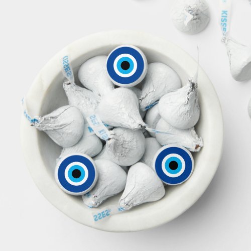 Blue Mati Evil Eye round chocolate treat Hersheys Kisses
