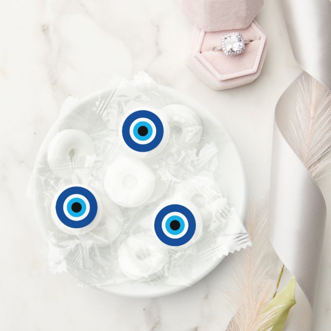 Blue Mati Evil Eye round Life Saver® Mints (Wedding)