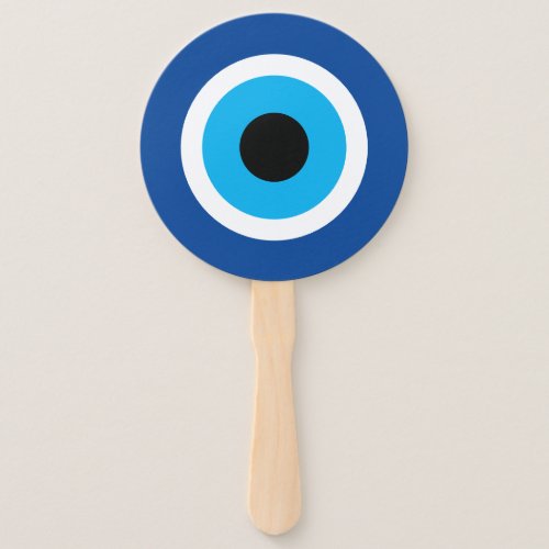 Blue Mati Evil Eye symbol wedding hand fans