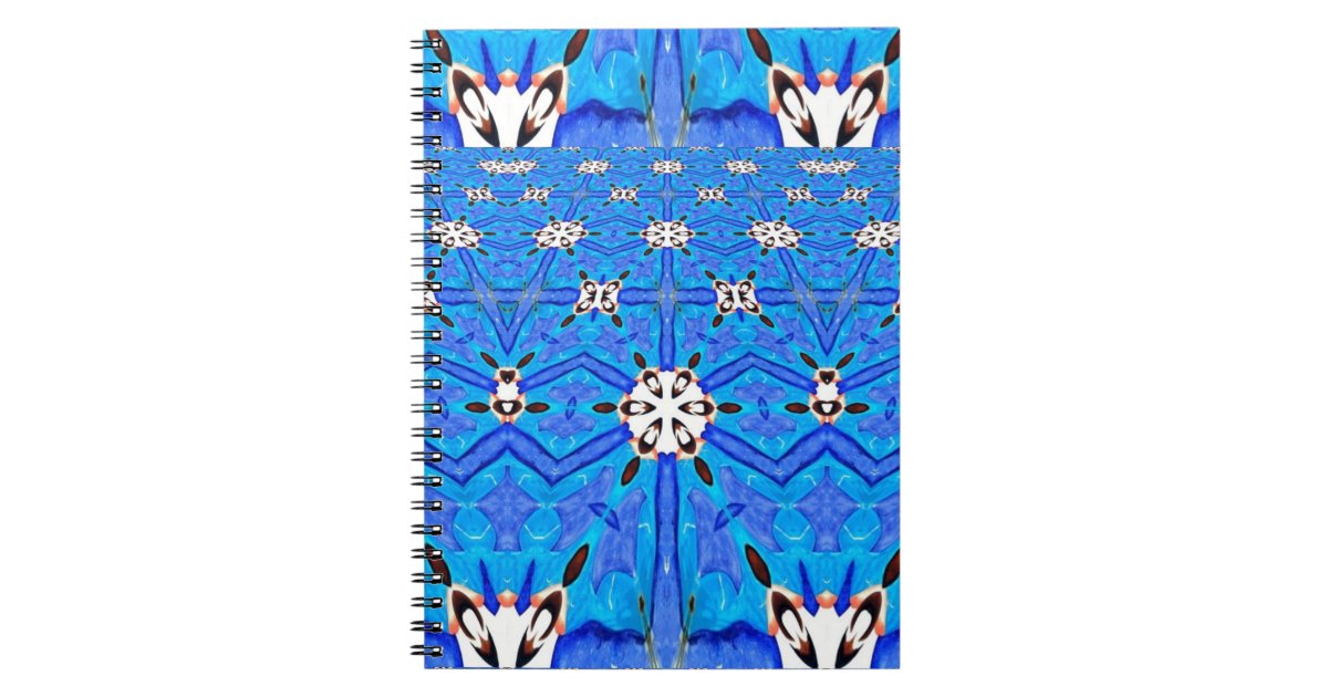 blue matrix grid notebook | Zazzle