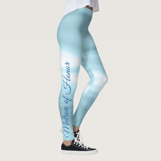 Blue Matron of Honor Party Leggings (Right)