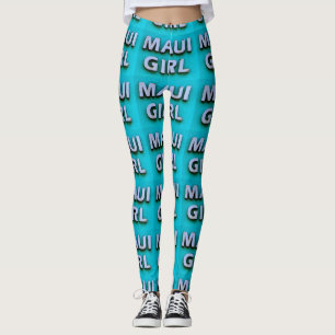 Blue Maui Girl Thunder_Cove Leggings