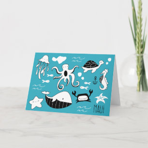 Blue Maui Ocean Greeting Card