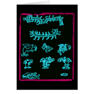 Blue Mayan Animals Cards
