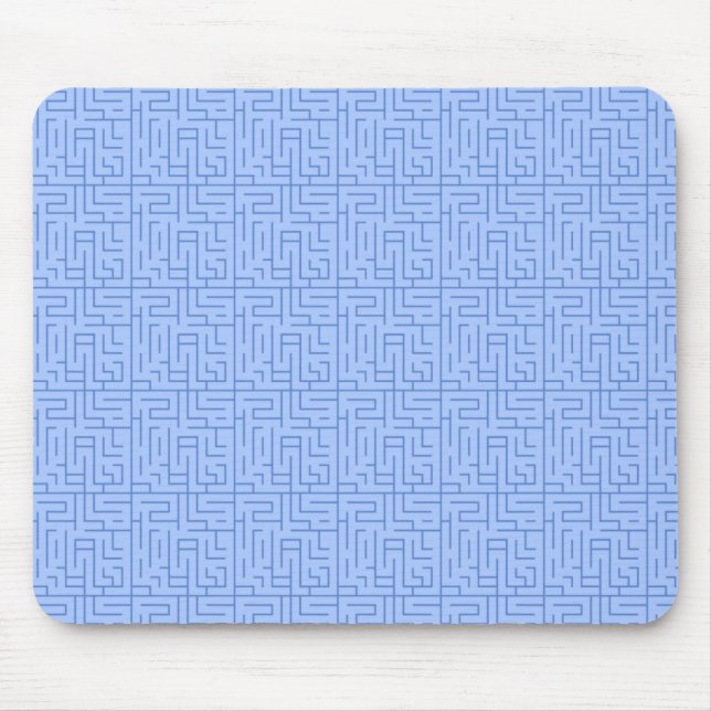 Blue Maze Mouse Pad (Front)
