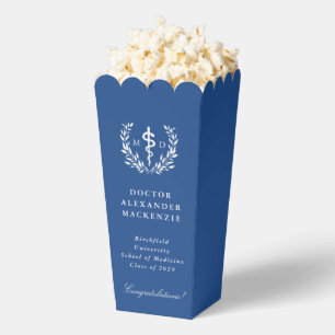 Blue MD Asclepius Graduation Favor Boxes