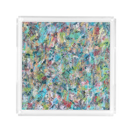 Blue Meadow Acrylic Tray