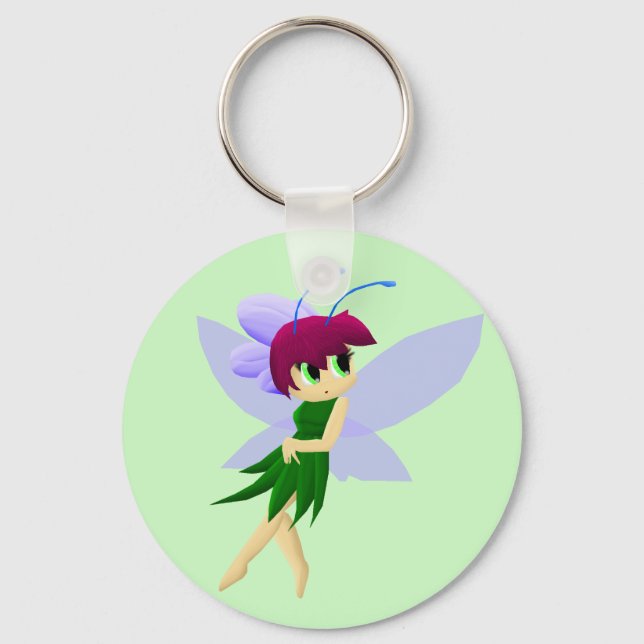 Blue Meadow Fairy Keychain (Front)