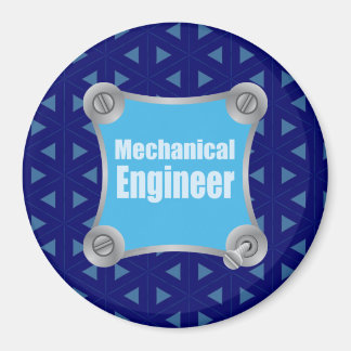 Blue Mechanical Engineer Magnet