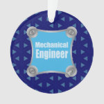 Blue Mechanical Engineer Ornament