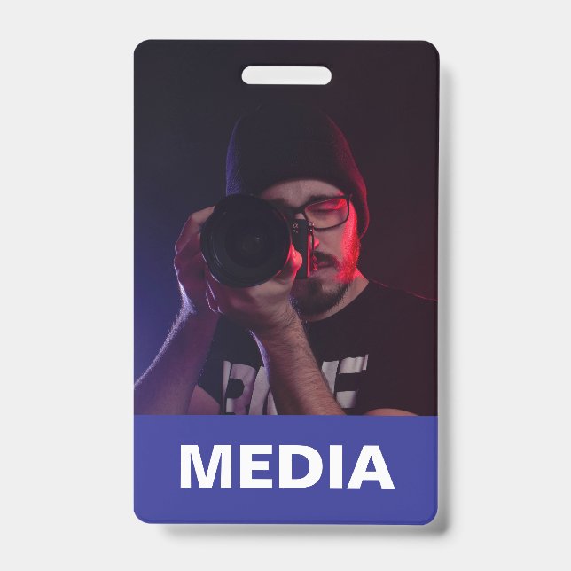 Blue Media All Access Pass Photo ID  Badge (Front)
