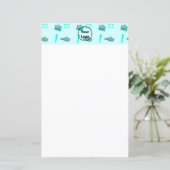 Blue media business pattern (Standing Front)