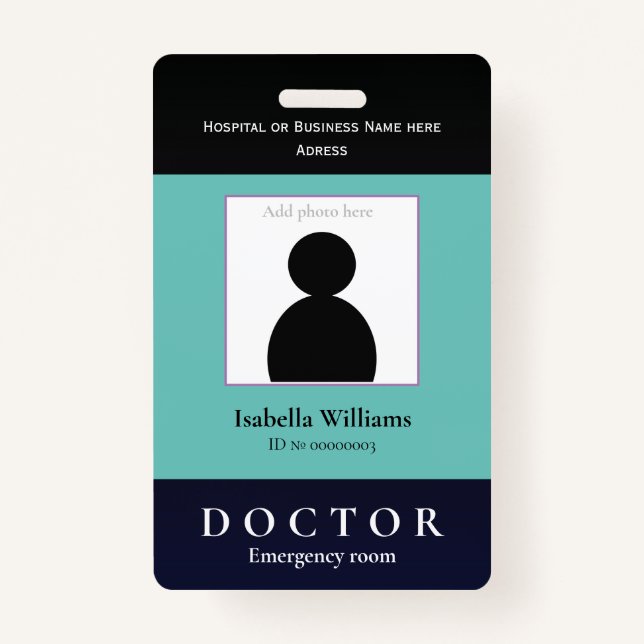 Blue Medical Facility or Business Member Badge (Front)