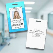 Blue Medical Healthcare Employee Photo Security ID