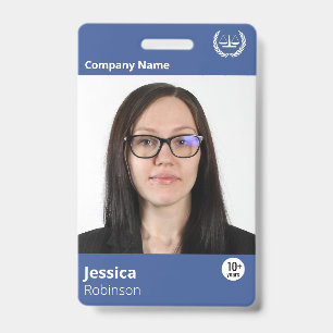 Blue Medical Professional Custom Name Employee Badge