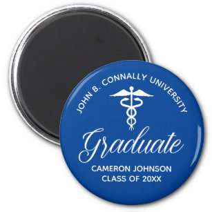 Blue Medical School Graduation Party Keepsake Magnet