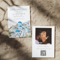 Blue Mediterranean Landscape Photo Wedding