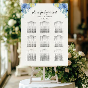 Blue Mediterranean Lemon Wedding Foam Board
