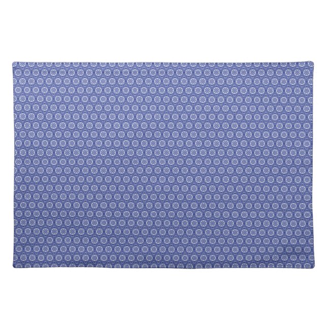 Blue Mediterranean Tile Cotton Placemat (Front)
