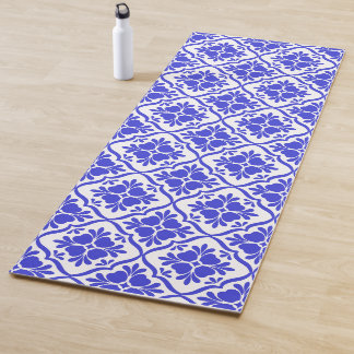 Blue Mediterranean tiles vintage  Yoga Mat