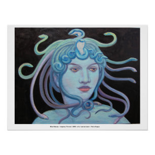 Blue Medusa - Imaginary Portrait Poster