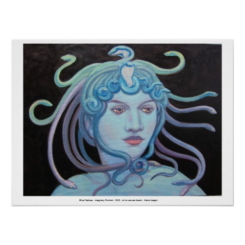 Blue Medusa _ Imaginary Portrait  Poster