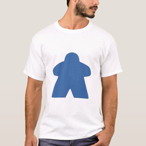 Blue Meeple Board Game Piece T_Shirt