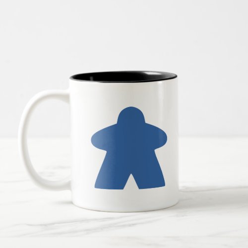 Blue Meeple Board Game Piece Two_Tone Coffee Mug