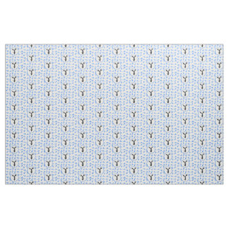 Blue Megaphones Cheerleader Design Fabric