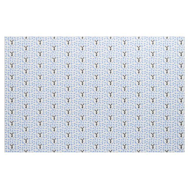 Blue Megaphones Cheerleader Design Fabric (Yard)