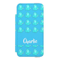 Blue melting ice Cube iPhone SE/5/5s Wallet Case