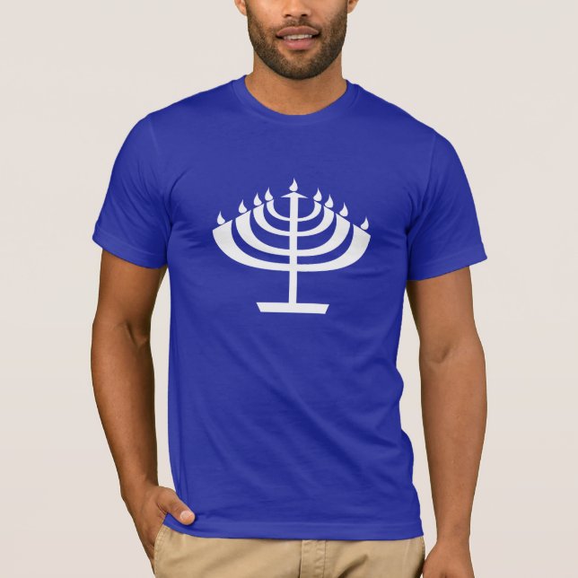 Blue Menorah T-Shirt (Front)