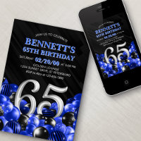 Blue Mens 65th Birthday