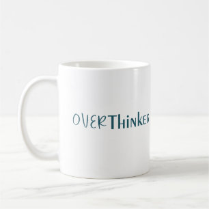 Blue Mental Storm Conceptual Typography Artwork Coffee Mug