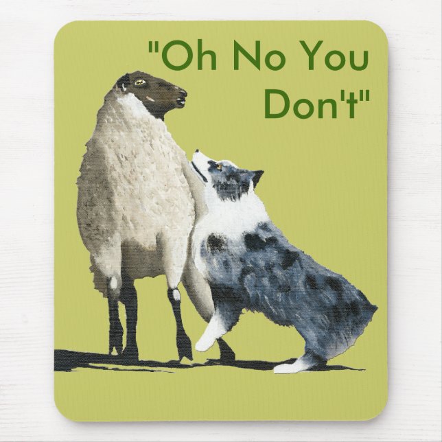 Blue Merle Aussie Stockdog Mouse Pad (Front)