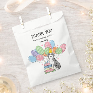 Blue Merle Aussiedoodle Birthday Party Thank You Favor Bag