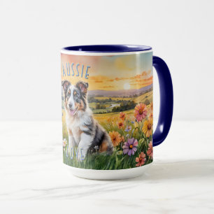 Blue Merle Australian Shepherd Puppy Mug
