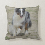 Blue Merle Australian Shepherd Throw Pillow