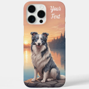 Blue Merle Border Collie by Lake iPhone 16 Pro Max Case