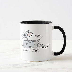 Blue Merle Cardigan Corgi Butt Mug