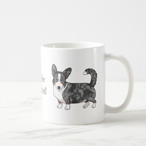 Blue Merle Cardigan Welsh Corgi Dog Lovers Coffee Mug