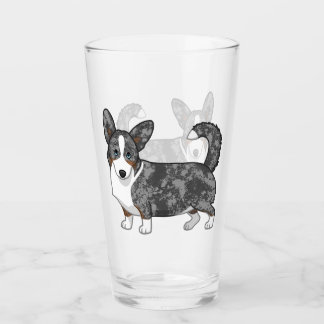 Blue Merle Cardigan Welsh Corgi Dog Lovers Glass