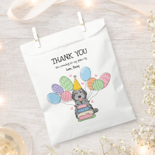 Blue Merle Cockapoo Cavapoo Birthday Party  Favor Bag