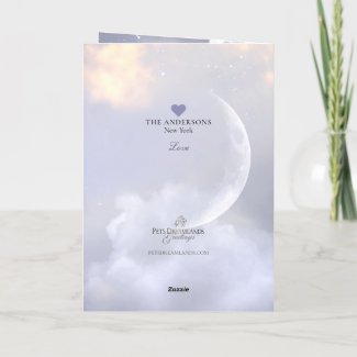 Blue Merle Collie Angel Heaven - Pet Loss Sympathy Card