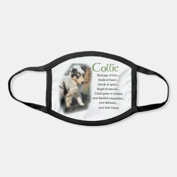 Blue Merle Collie Face Mask by DogsByDezign at Zazzle