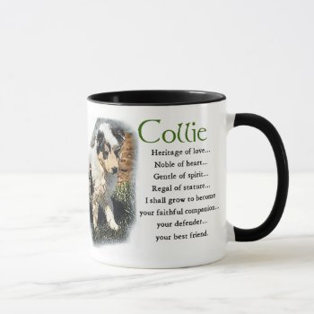 Blue Merle Collie Gifts Mug by DogsByDezign at Zazzle