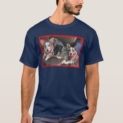 Blue Merle Corgi Buddies T_Shirt