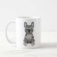 Blue Merle French Bulldog / Frenchie Cartoon Dog Coffee Mug