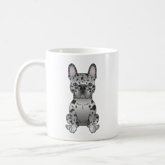 Blue Merle French Bulldog / Frenchie Cartoon Dog Coffee Mug