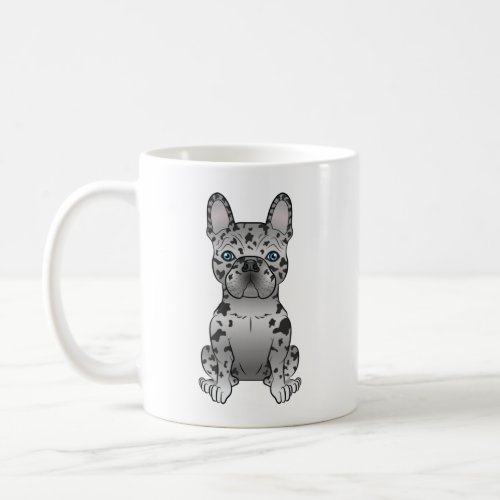 Blue Merle French Bulldog  Frenchie Cartoon Dog Coffee Mug